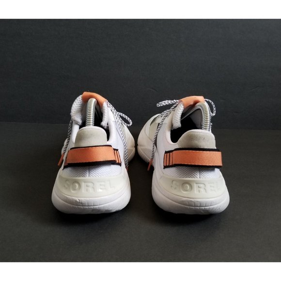 SOREL Kinetic Breakthru Tech Lace Sneakers Sz 10 41 White Orange Gray - Picture 10 of 13